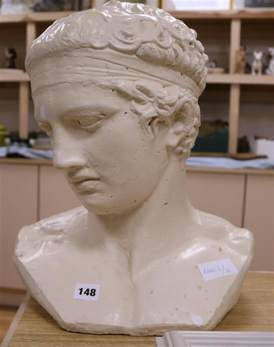 A composite classical bust H.42cm